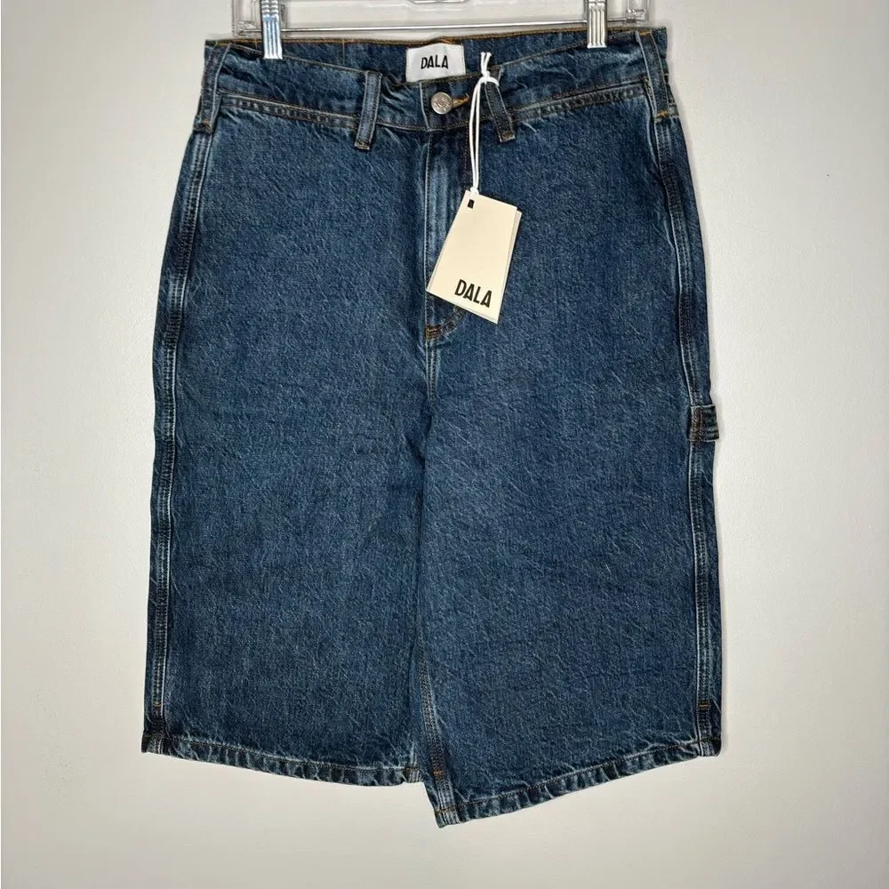 DALA Culotte Starch Denim Shorts NWT